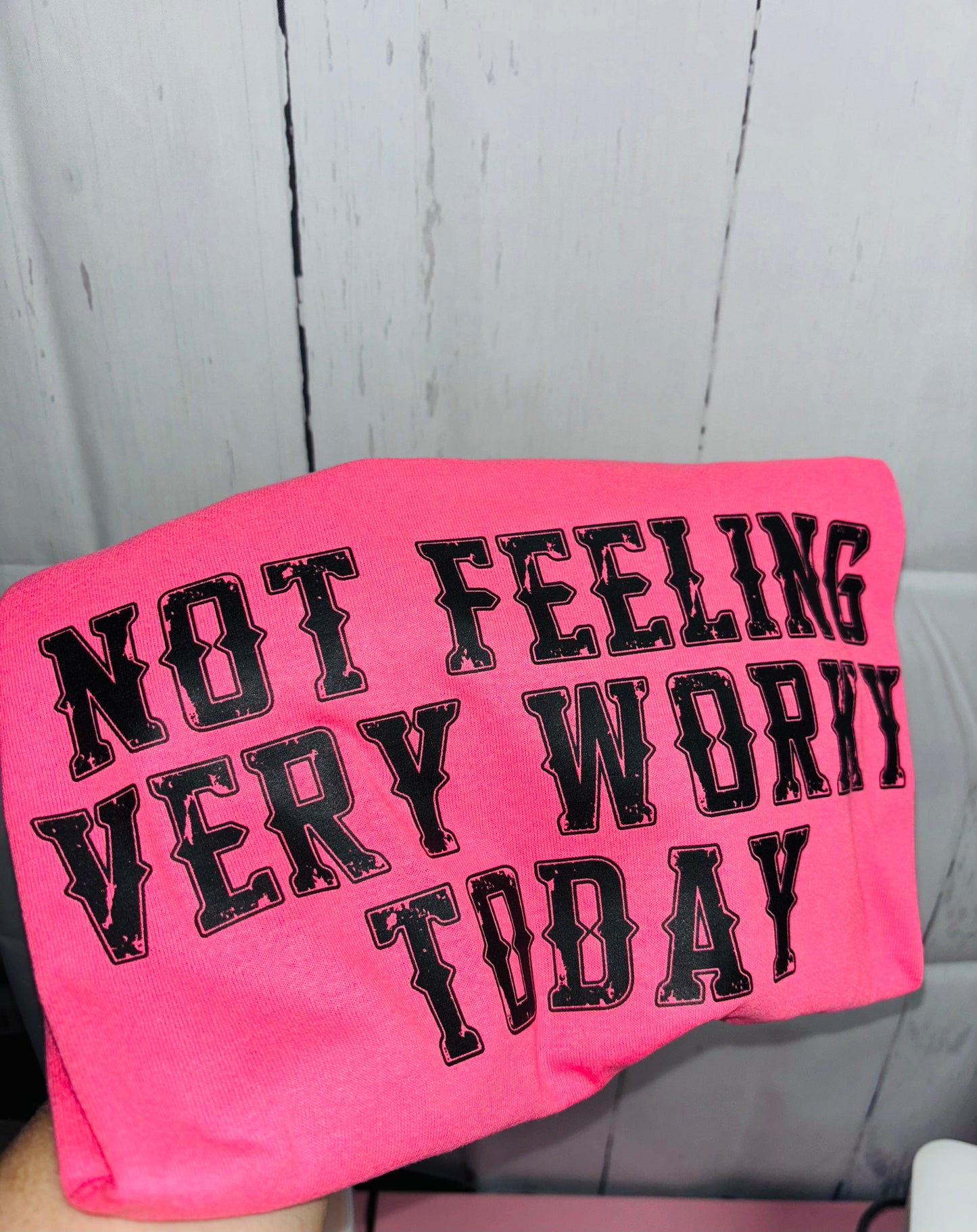 NOT FEELING VERY WORKY