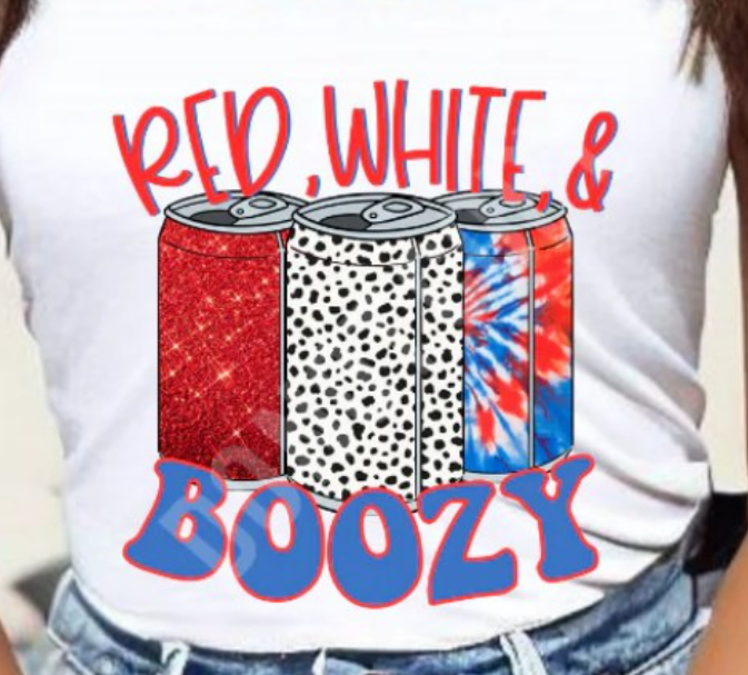 RED WHITE & BOOZY TEE