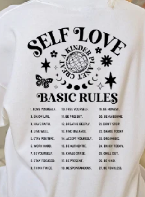 SELF LOVE FRONT/BACK TEE