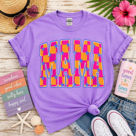 Checkered Mama Tee