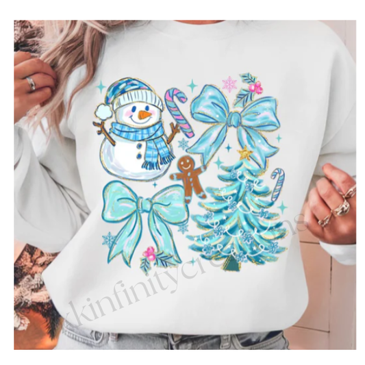 BLUE HOLIDAY COLLAGE SWEATER