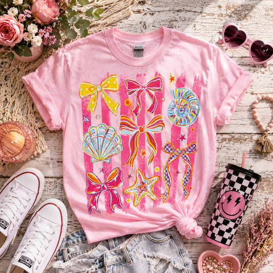 Stripped Seashells T shirt