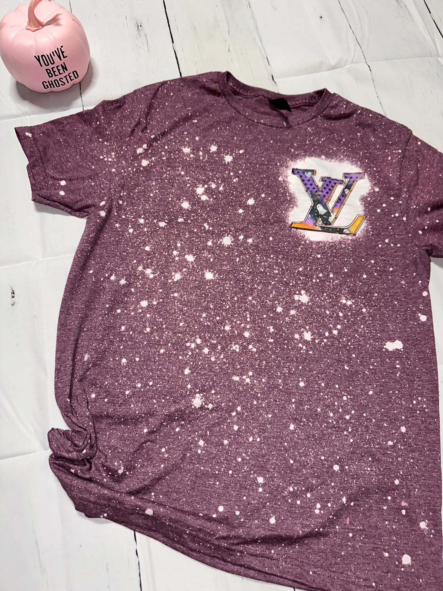 BLEACHED LV GHOST TEE FRONT/BACK