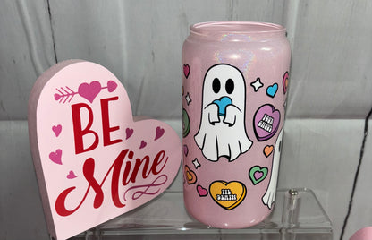 oopsie Ghost Heart Glitter Cup