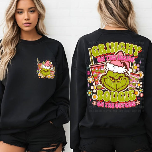 FRONT/BACK GRINCHY ON THE INSIDE SWEATER
