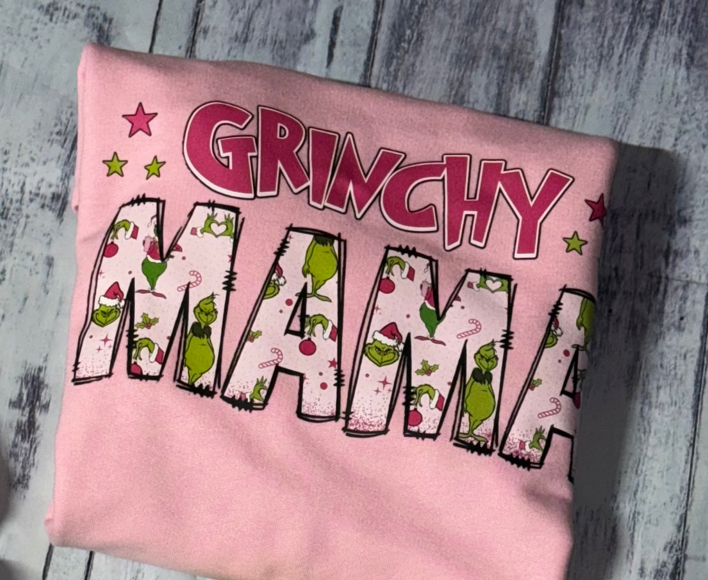 Pink Grinchy Mama & Mini Sweater Bundle