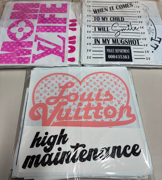 Ready to ship 100 SCREENPRINTS GRAB BAG - Single color