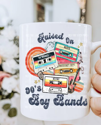 RAISED ON 90'S BOY BAND 20oz CLEAR GLASS CUP