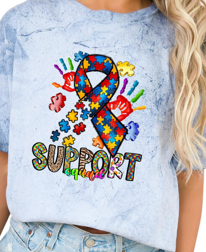 Support Autism Comfort Colors Color Blast Tee