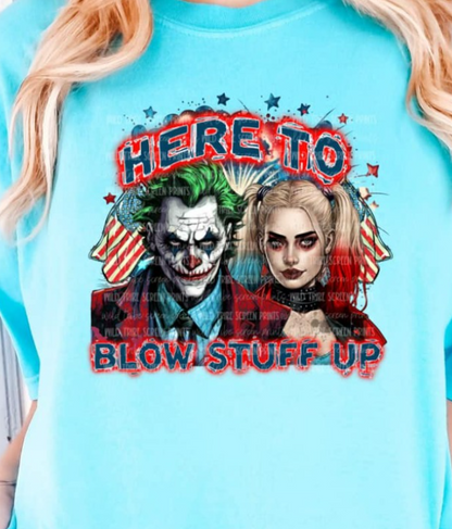 HERE TO BLOW STUFF UP TEE