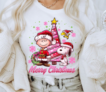 Pink Charlie Christmas Tee