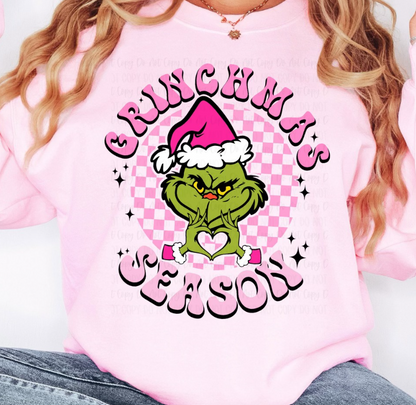 GRNCHMAS SEASON PINK SWEATER