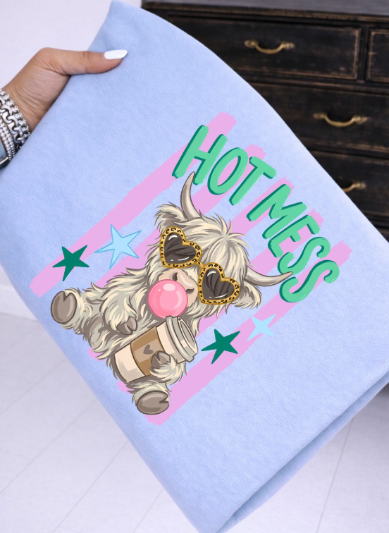 HOT MESS COW TEE