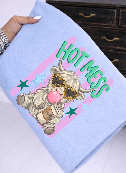 HOT MESS COW TEE
