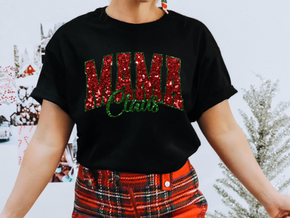 Glitter Mama Clause Tee
