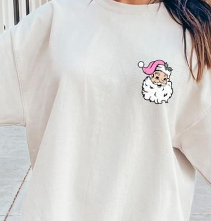 FRONT/BACK PINK TIS THE SEASON SWEATER