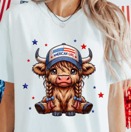 American Girl Highland Cow Tee