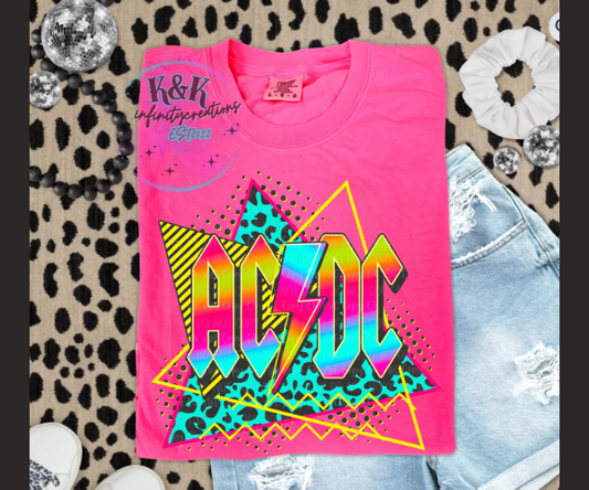 AC DC NEON TEE