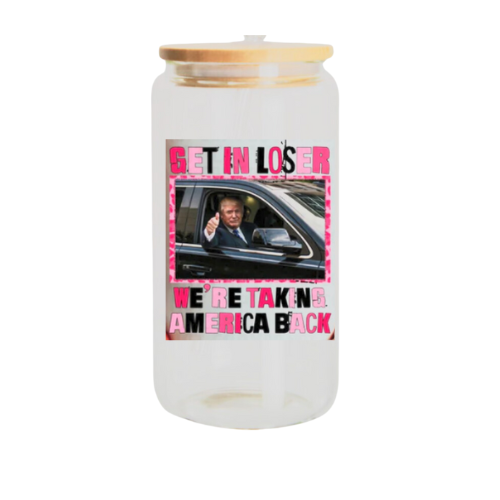 16oz PINK GET IN LOSER CUP